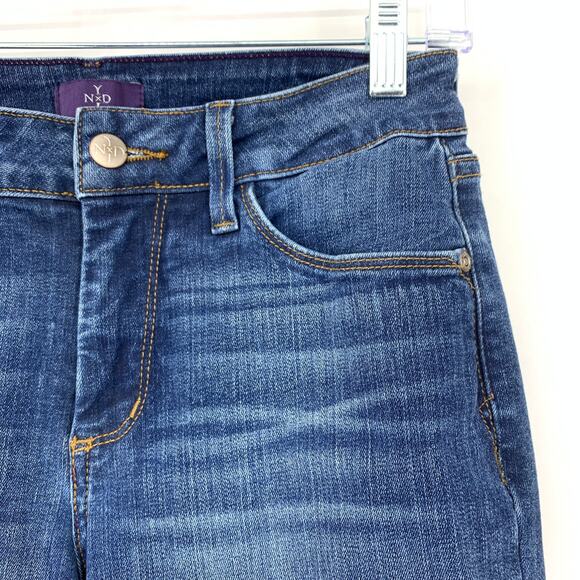 NYDJ Billie Mini Bootcut Jeans Womens Size 2 Medium Wash Stretch Denim - Picture 4 of 9